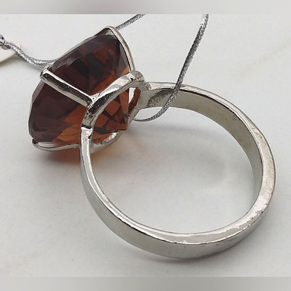November Birth Stone Silver Tone Ring Charm Key Ring Pendant Jewelry - Picture 7 of 15